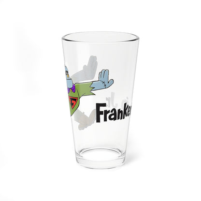 Frankenstein Jr Pint Glass, 16oz - Hanna-Barbera Cartoon - Buzz Conroy, Civic City - 1960s Saturday Morning Cartoon