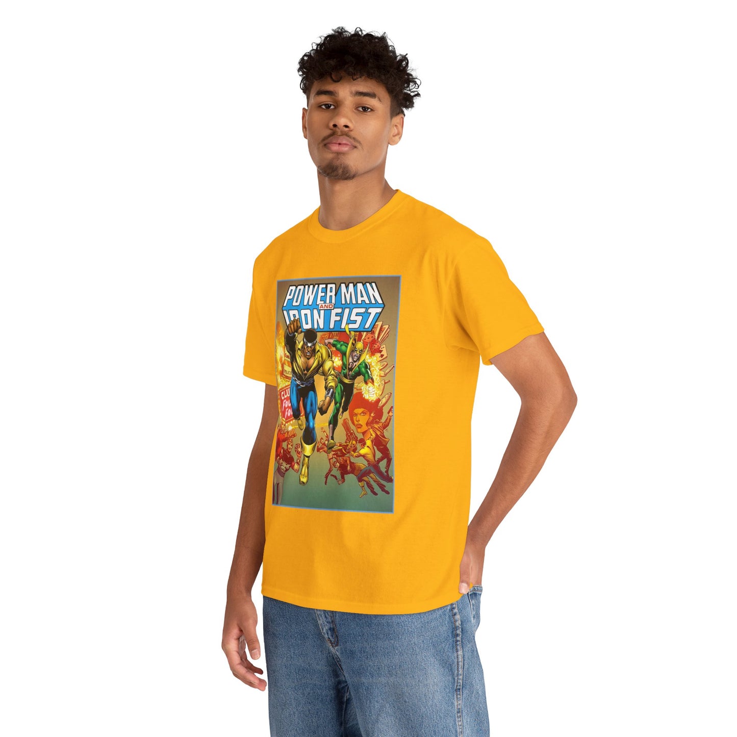 Power Man & Iron Fist T-Shirt - Luke Cage & Danny Rand - Popular Marvel Comics 1970s Series - Heroes for Hire - Great Retro Art
