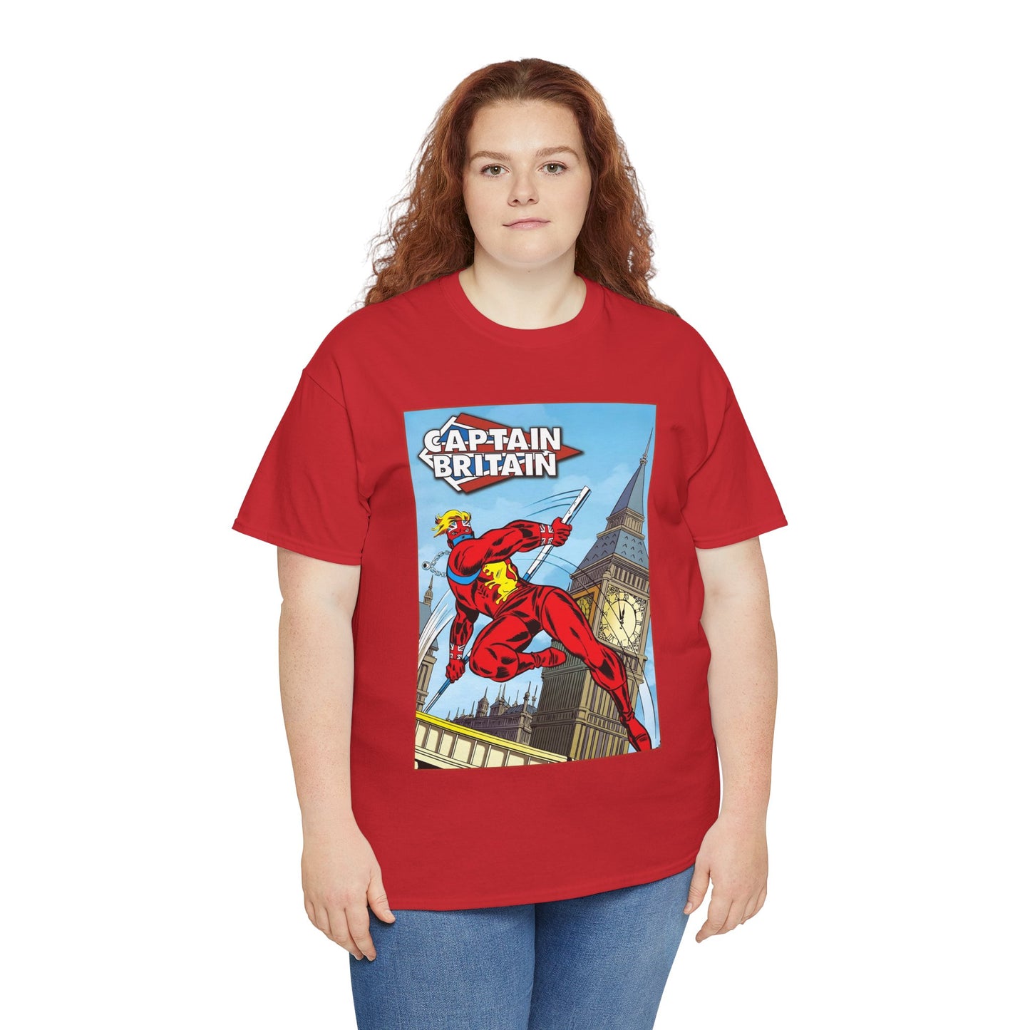 Captain Britain T-Shirt - Ron Wilson Art - Brian Braddock - Marvel UK Series - Chris Claremont Stories - Marvel Comics