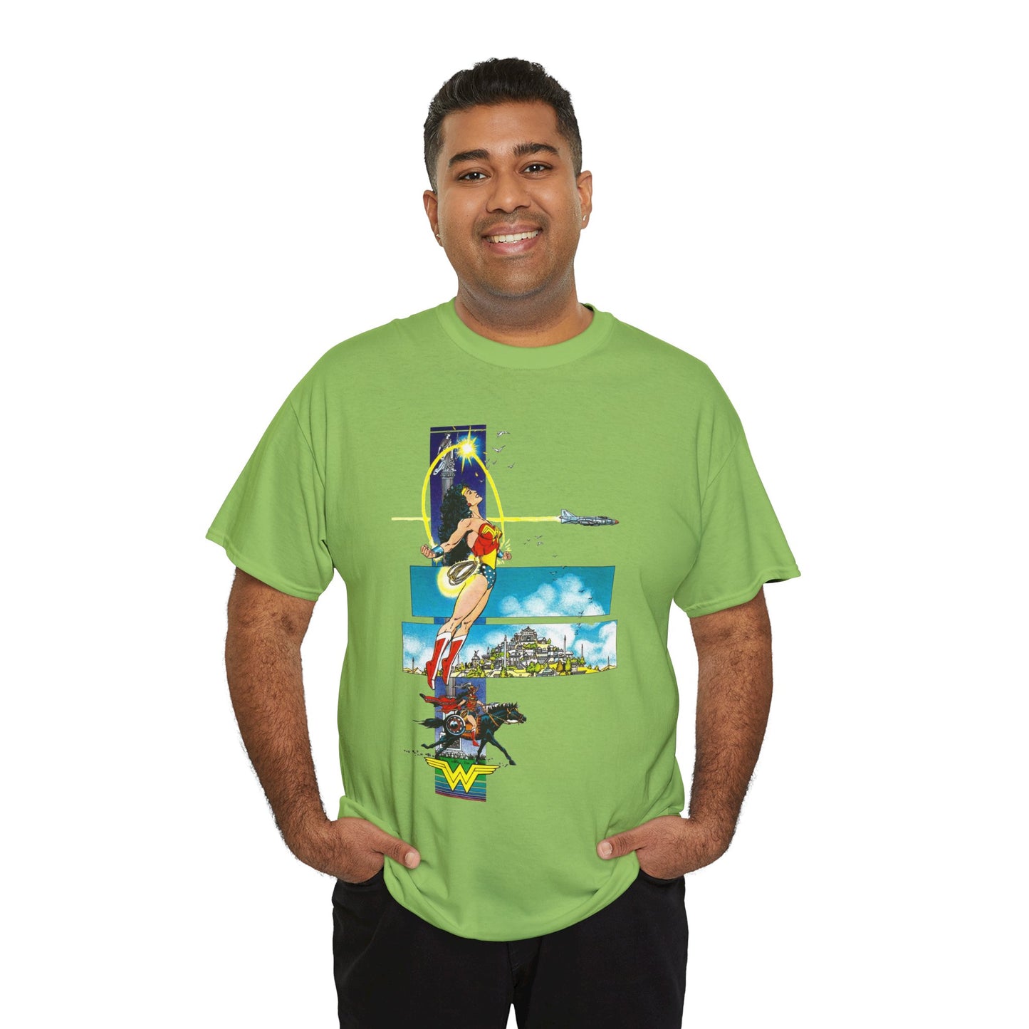 Wonder Woman T-Shirt - George Perez Art - From History of the DC Universe Series - Themyscira - DC Comics