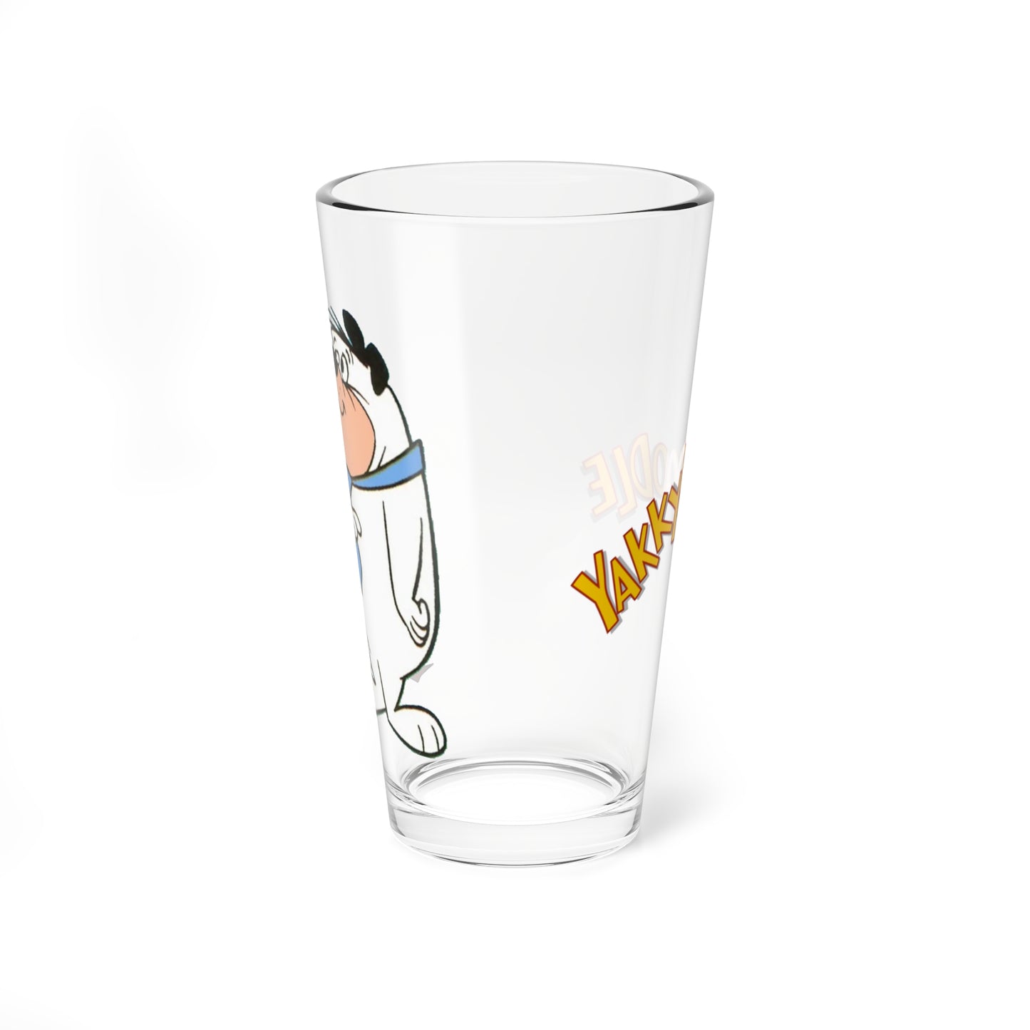Yakky Doodle & Chopper Pint Glass, 16oz - Popular Hanna-Barbera 1960s Cartoon Characters