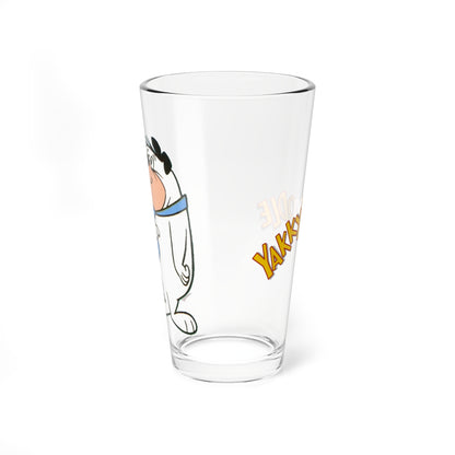 Yakky Doodle & Chopper Pint Glass, 16oz - Popular Hanna-Barbera 1960s Cartoon Characters