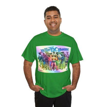 New History of the DC Universe T-Shirt - Wonder Woman, Wildcat, Black Canary, Sgt. Rock, Etrigan, Spectre, Jonah Hex - DC Comics