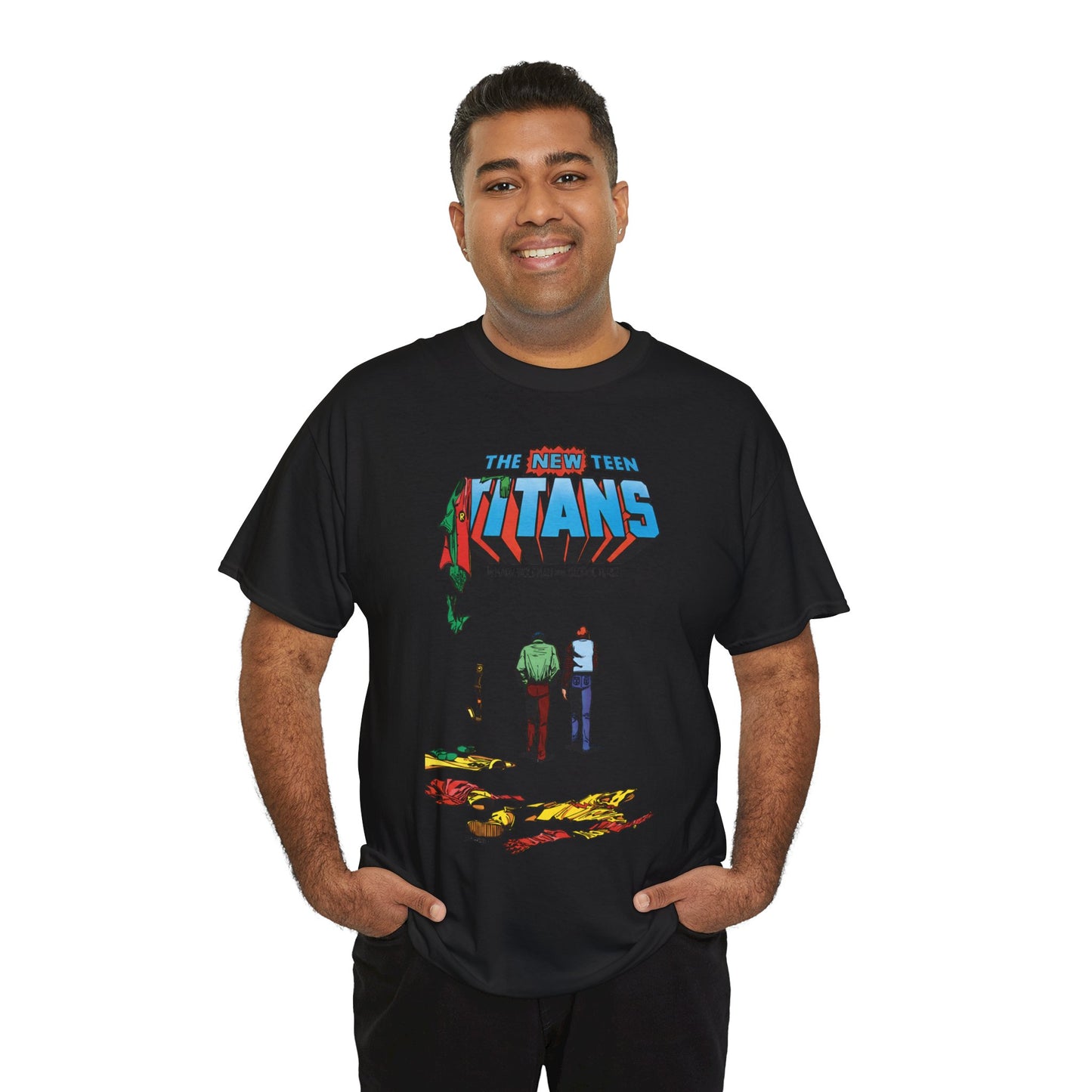 New Teen Titans T-Shirt - George Perez Art - Robin, Kid Flash Quitting - #39 Cover - DC Comics