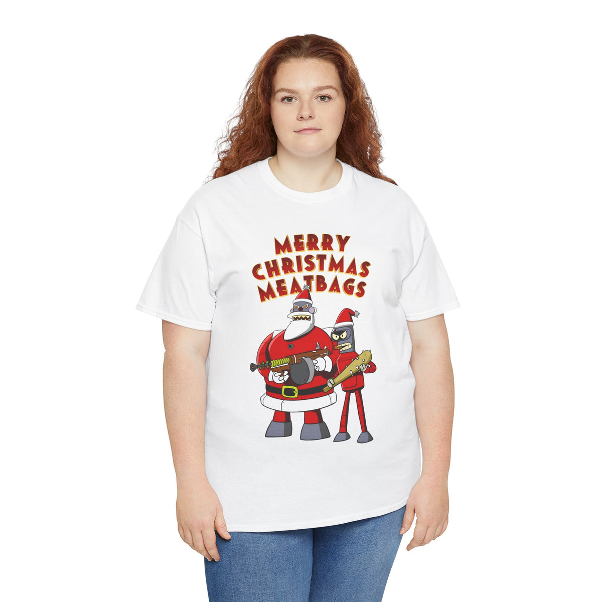 Robot Santa Claus & Bender Futurama Christmas T-Shirt