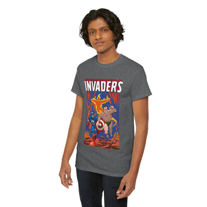 Invaders T-Shirt - John Byrne Art - Captain America, Namor, Human Torch - Marvel Comics Golden Age Characters
