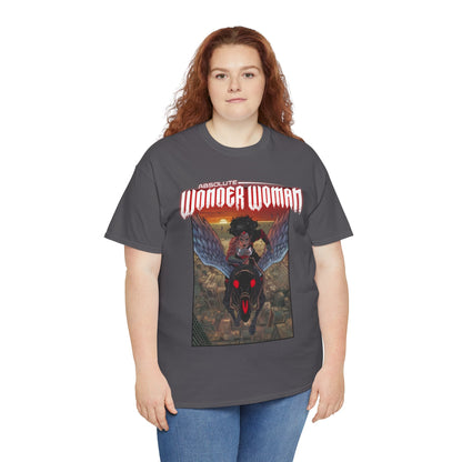 Absolute Wonder Woman T-Shirt - Hayden Sherman Art - DC Comics All-In - Raised in Hell by Circe - Riding Pegasus