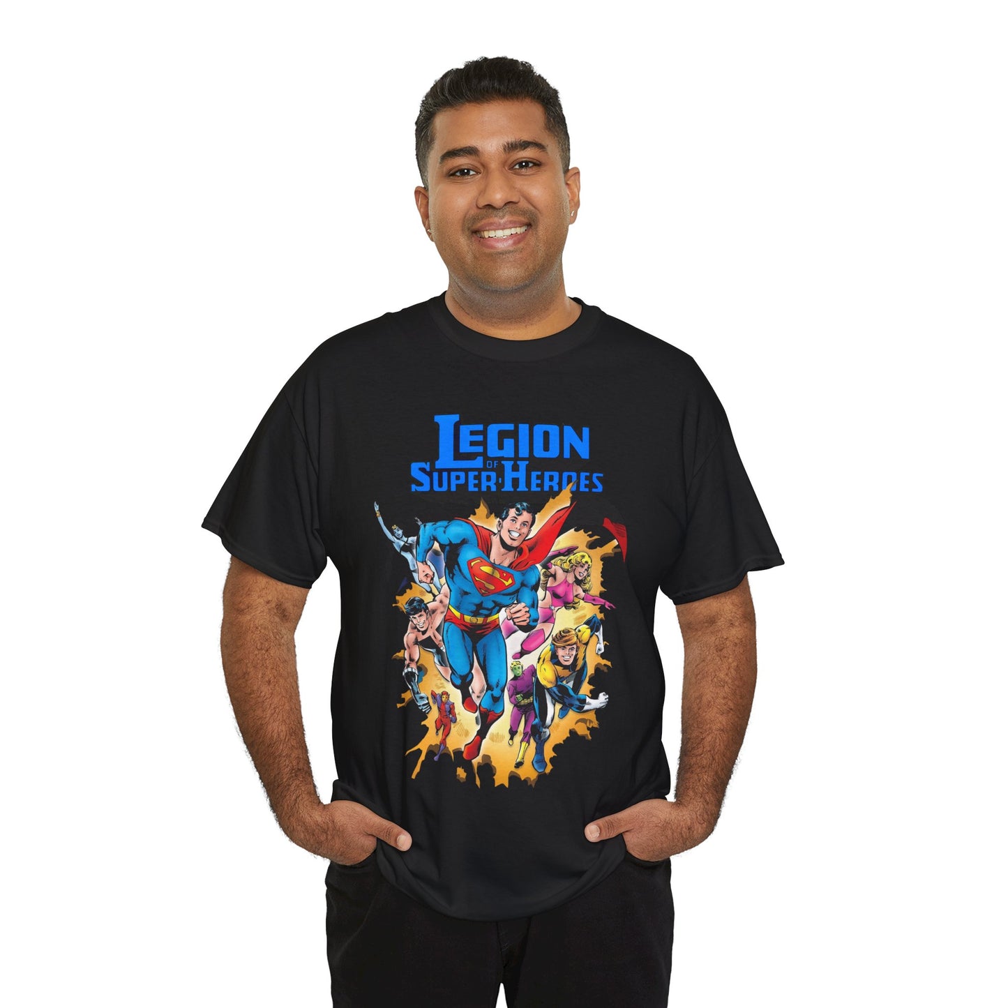 Superboy & Legion of Super-Heroes T-Shirt - Joe Staton Art - DC Comics