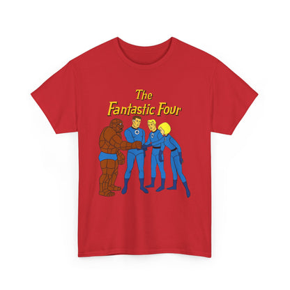 Fantastic Four T-Shirt - Hanna-Barbera 1960s Cartoon - Human Torch, The Thing, Invisible Woman - Marvel Comics