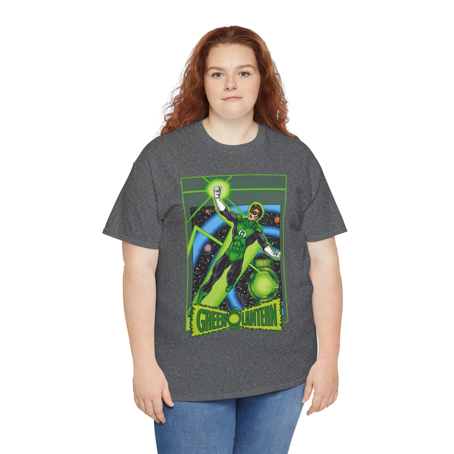 Green Lantern T-Shirt - George Perez JLA Postcard Art - DC Comics - Hal Jordan - Sector 2814 - Justice League Member