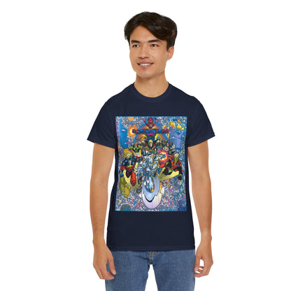 Marvel Cosmic Heroes T-Shirt - Silver Surfer, Captain Marvel, Adam Warlock, Quasar, Nova, Galactus, Jack of Hearts, Moondragon, Thanos