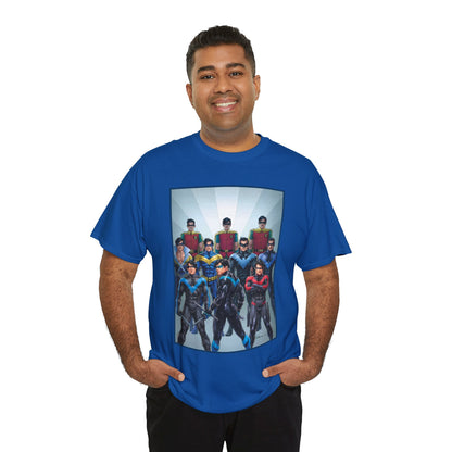 Nightwing Through the Ages T-Shirt - Nicola Scott Art - Dick Grayson, Robin the Boy Wonder - Batman Sidekick - New Teen Titans Leader - DC Comics