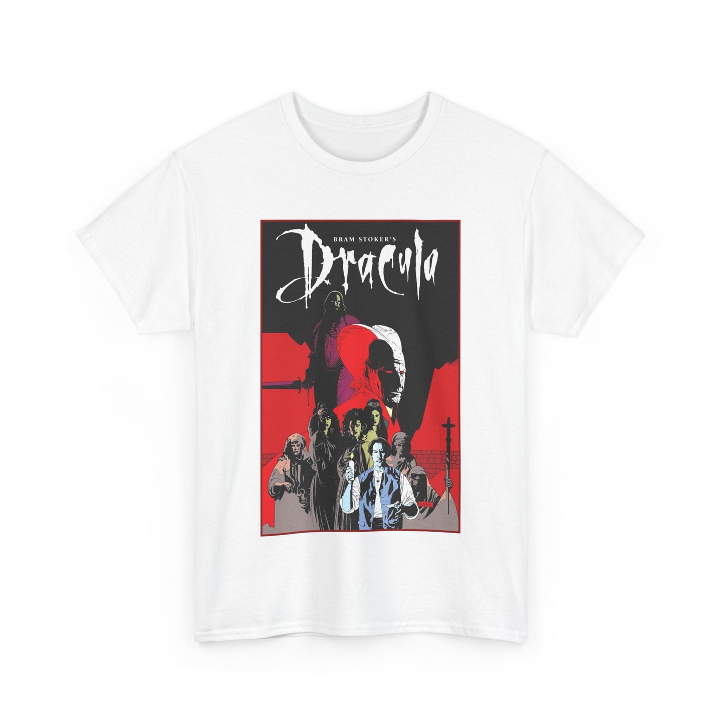 Bram Stoker's Dracula T-Shirt - Mike Mignola Art - Francis Ford Coppola Movie - Mina Murray, Jonathan Harker