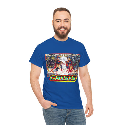 Crisis on Infinite Earths T-Shirt - Alex Ross & George Perez Art - Superman, Wonder Woman, Supergirl, Flash, Monitor, Anti-Monitor - DC Comics