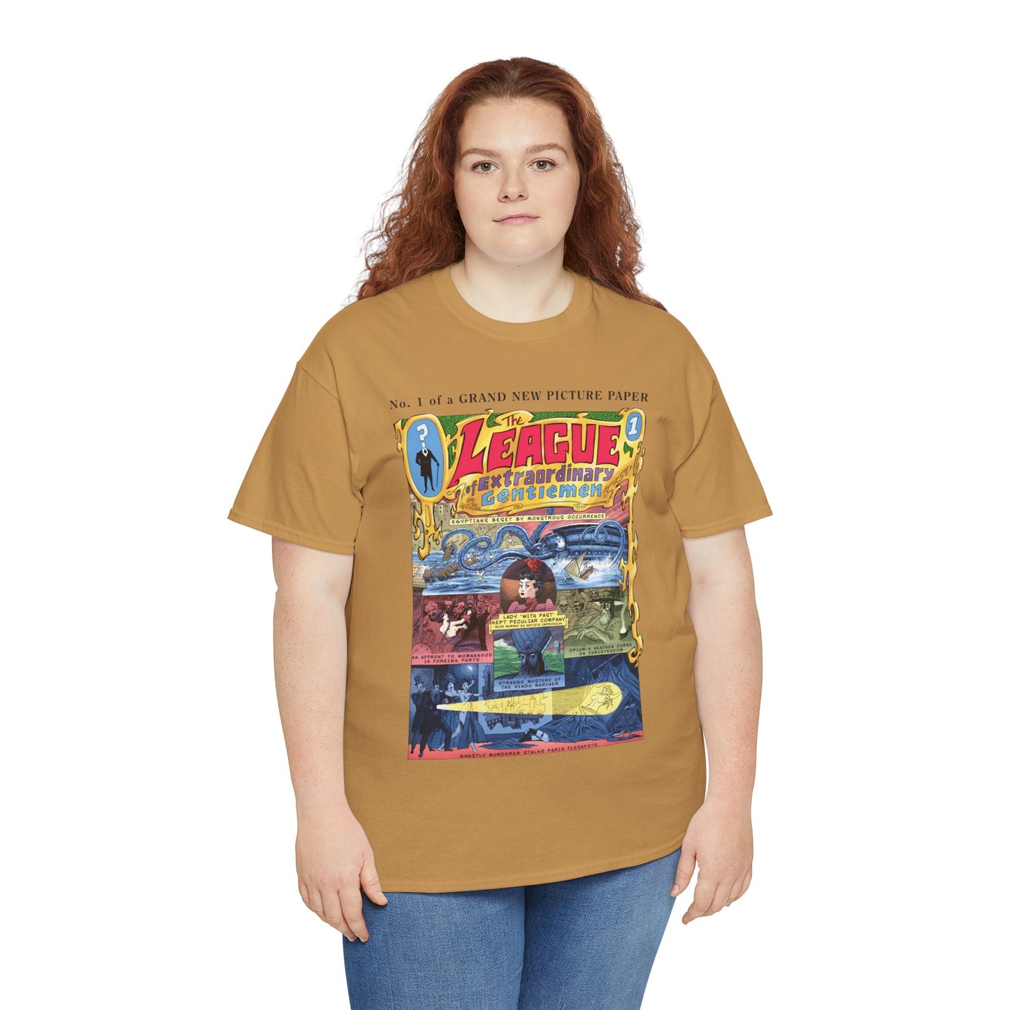 League of Extraordinary Gentlemen T-Shirt - Kevin O'Neill Art - Mina Murray, Captain Nemo, Allan Quatermain, Dr. Jekyll, & The Invisible Man - Alan Moore Story - DC Comics