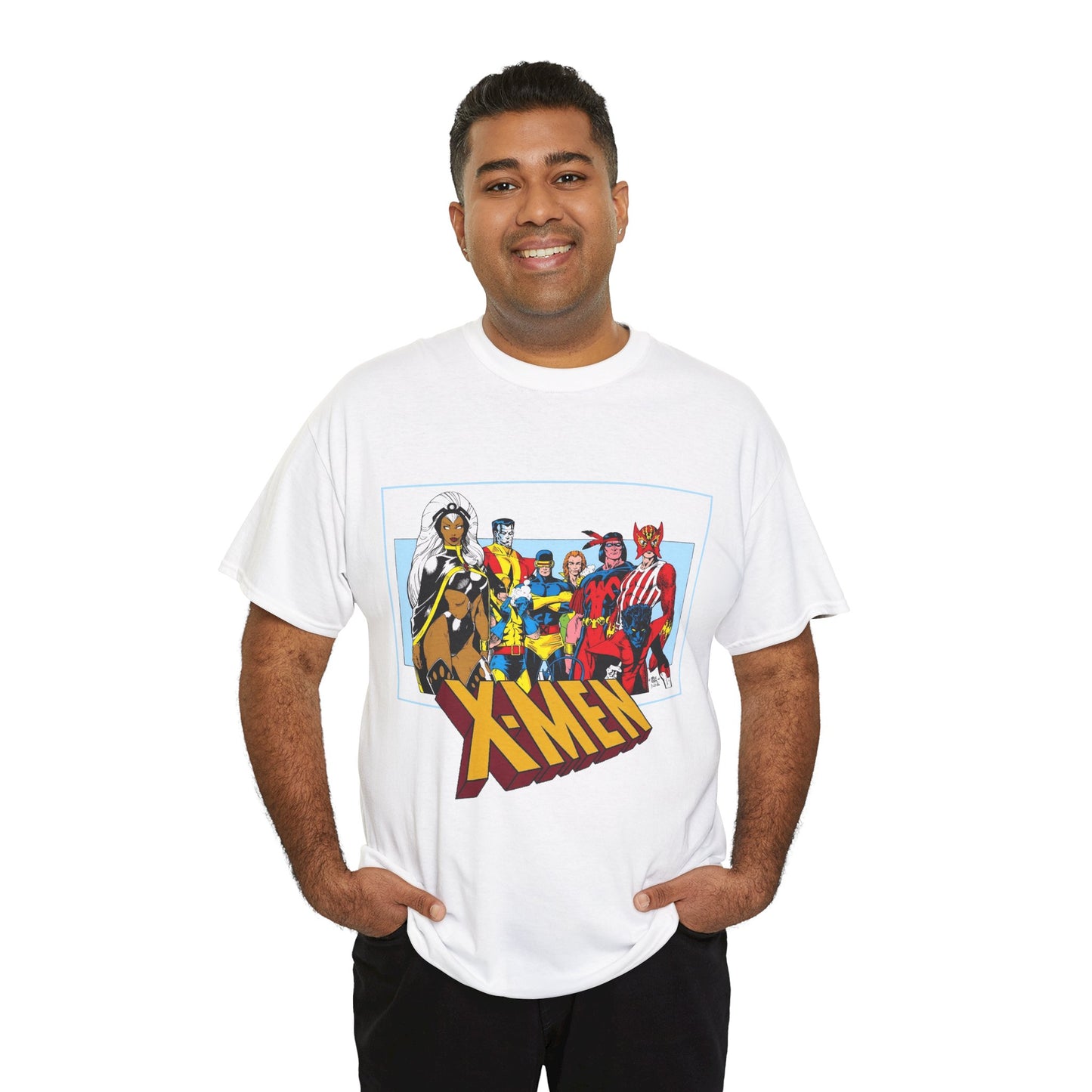 X-Men T-Shirt - Arthur Adams Art - Cyclops, Nightcrawler, Storm, Wolverine, Thunderbird, Sunfire, Banshee - Marvel Comics