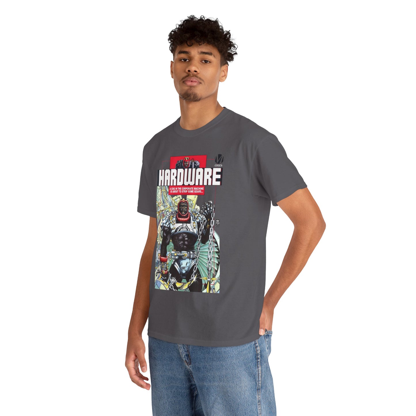 Hardware T-Shirt - Denys Cowan Art - Curtis Metcalf Vs Edwin Alva - Milestone Media - DC Comics