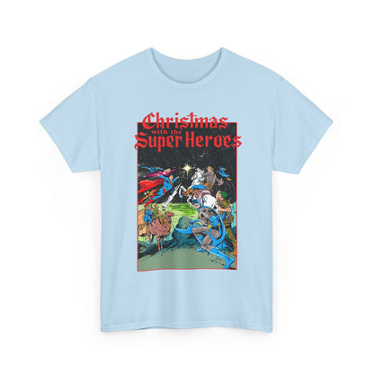 Christmas With the DC Super-Heroes T-Shirt - José Luis García-López Art - Superman, Batman, Jonah Hex, Legion of Super-Heroes - DC Comics