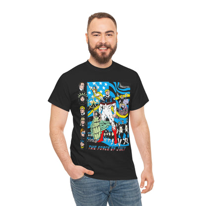 Force of July T-Shirt - Batman and the Outsiders Villains - Lady Liberty, Major Victory, Mayflower, Silent Majority - DC Comics