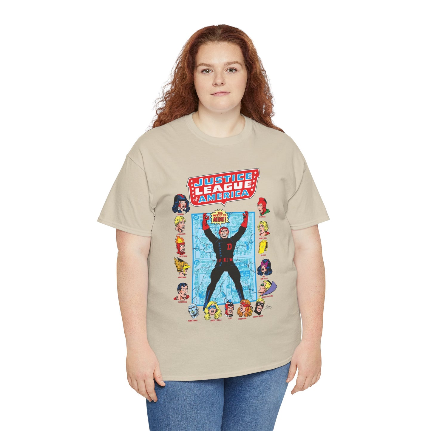 Justice League of America T-Shirt - George Perez Art - Justice Society, All-Star Squadron Team-Up DC Comics