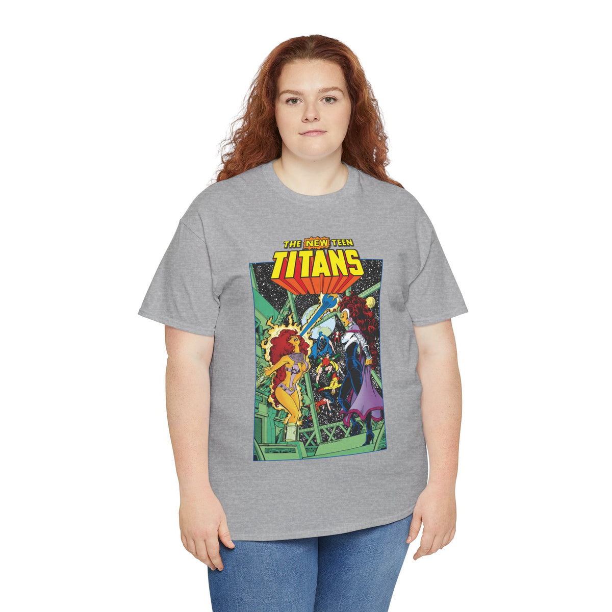 New Teen Titans T-Shirt - George Perez Art - Starfire Vs Blackfire - DC Comics