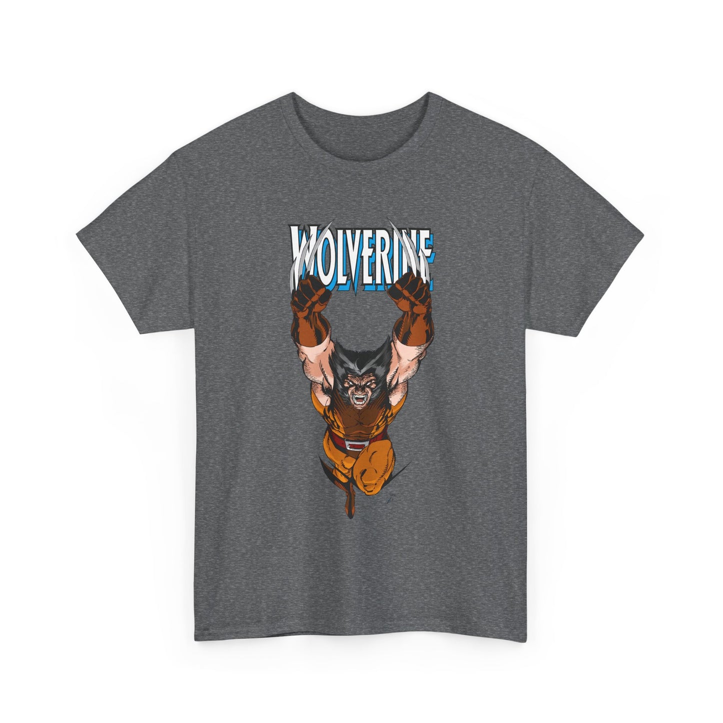 Gray t-shirt with Wolverine graphic design