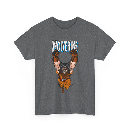 Gray t-shirt with Wolverine graphic design