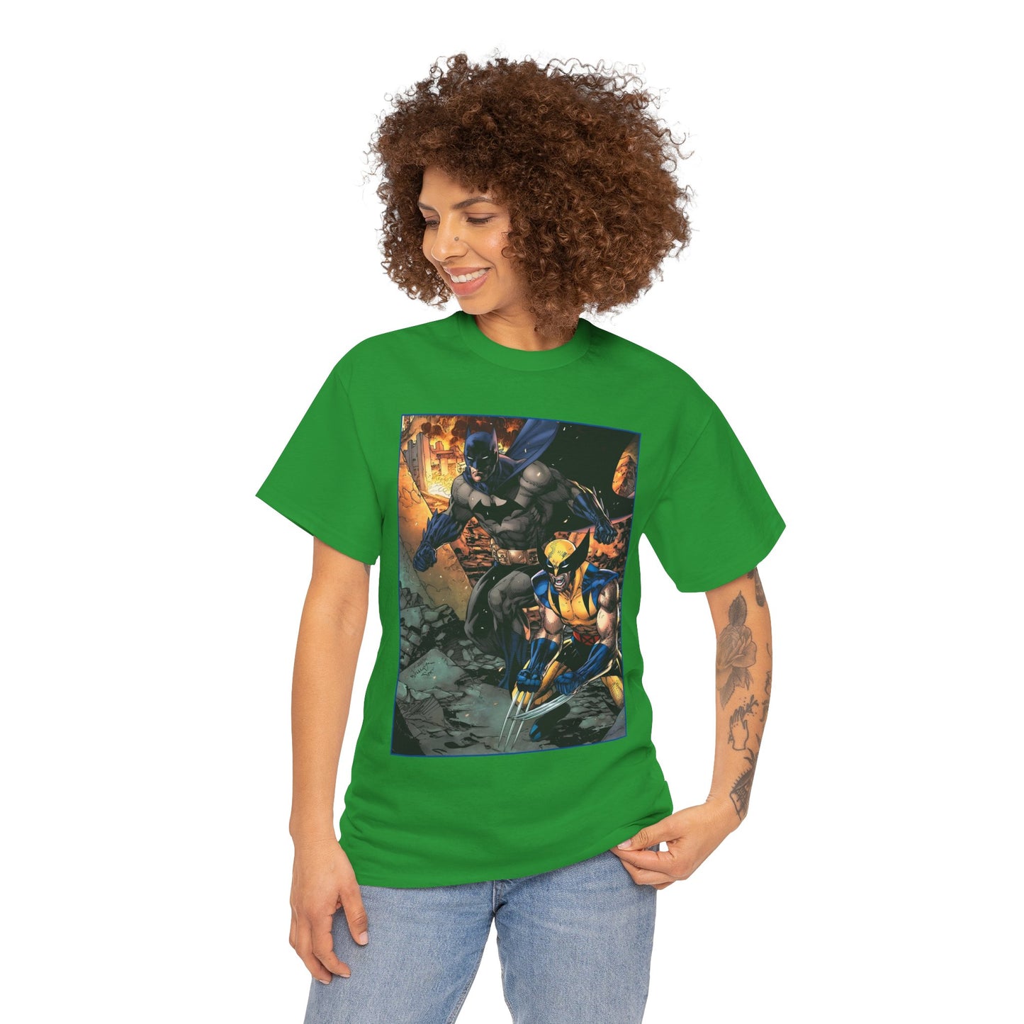 Batman & Wolverine T-Shirt - Jim Lee Art - DC Comics, Marvel Comics