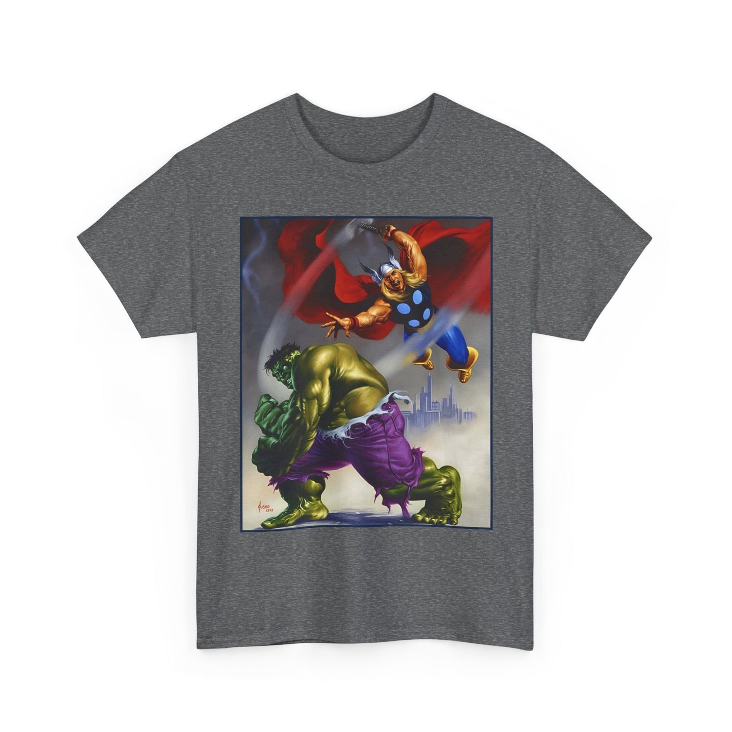 Incredible Hulk & Thor T-Shirt - Joe Jusko Art - Marvel Comics