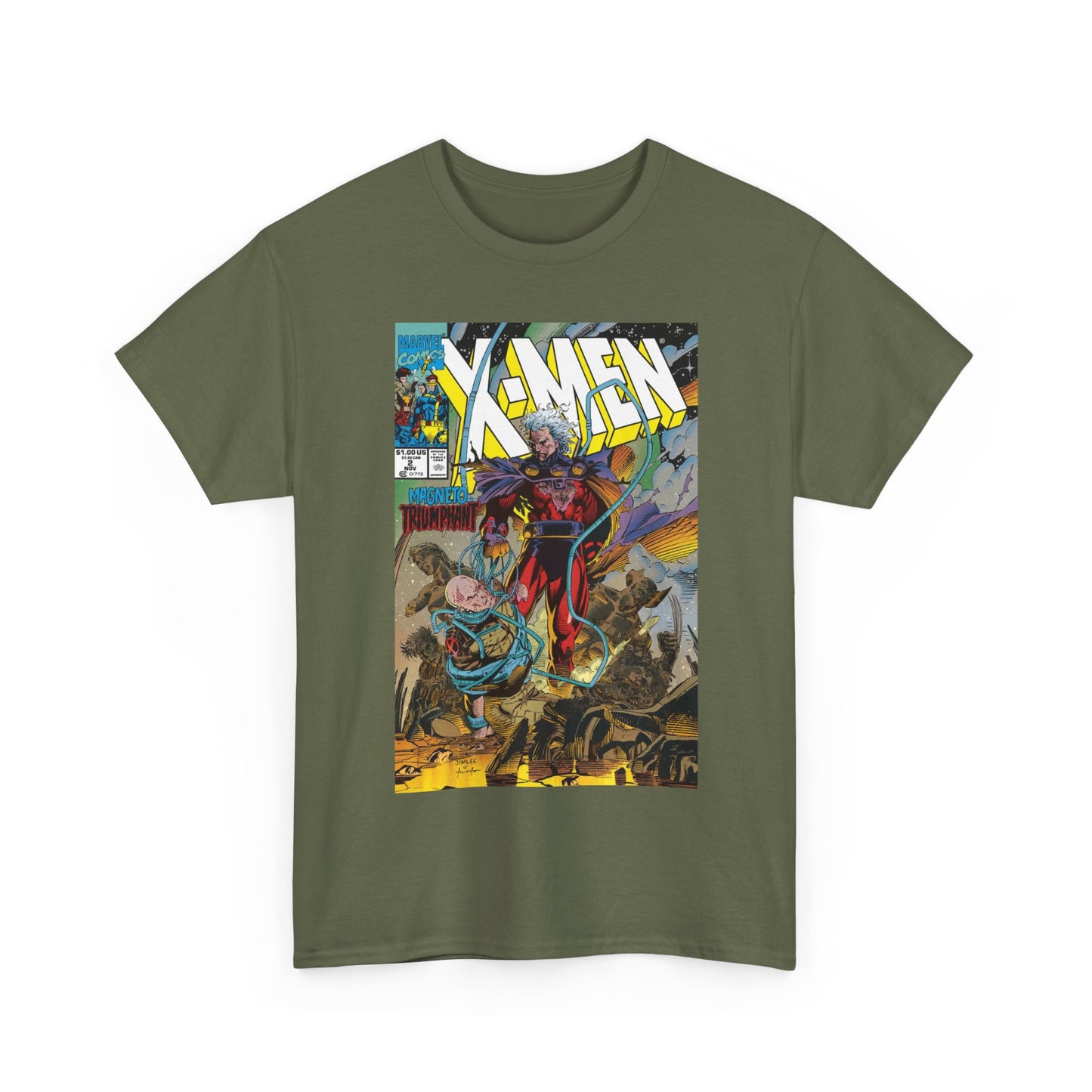 X-Men T-Shirt - Jim Lee Art - Magento & Professor X - #2 Cover Art - Marvel Comics