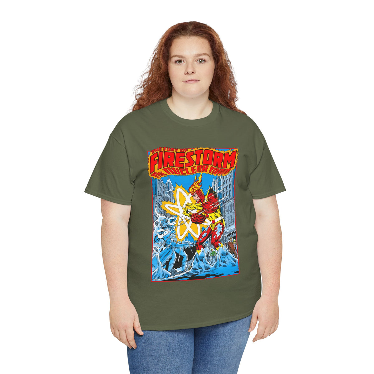 Fury of Firestorm T-Shirt - Pat Broderick Art - Vs Killer Frost - #3 Cover Art - DC Comics