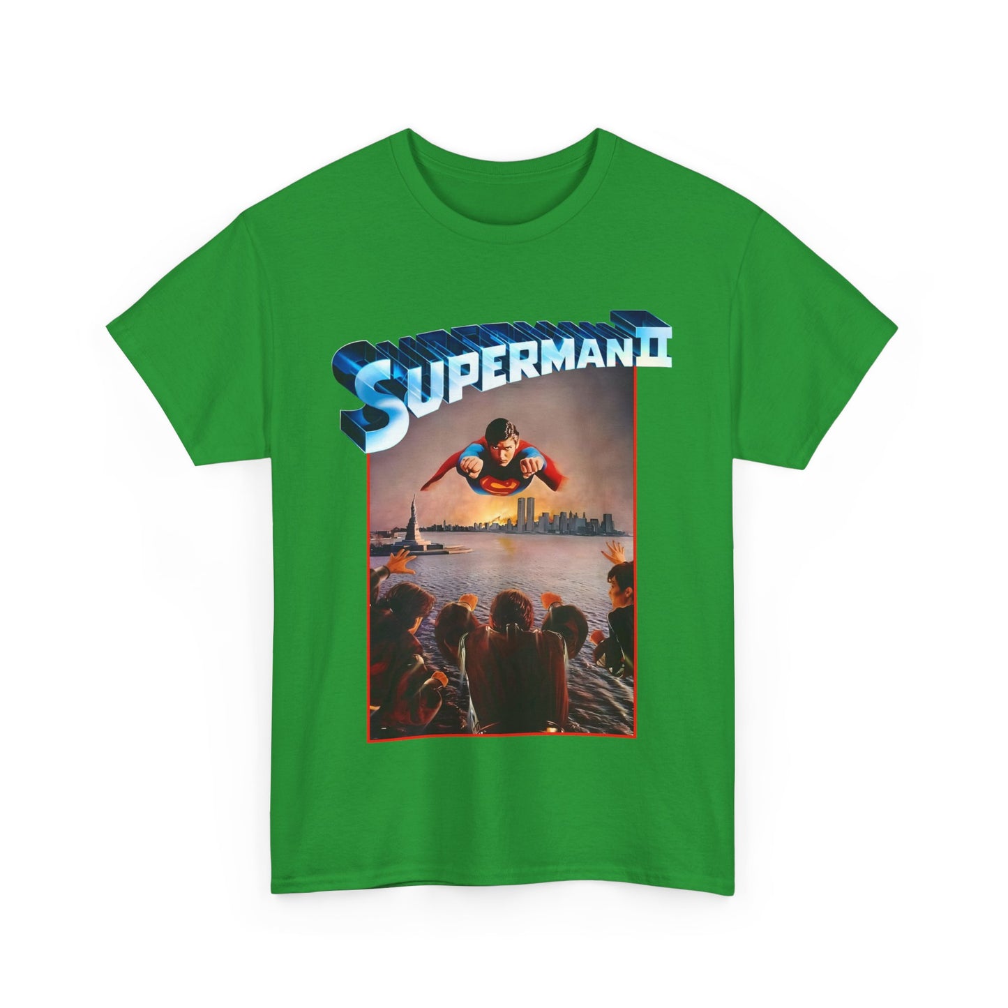 Superman II T-Shirt - Christopher Reeve, Terence Stamp, Sarah Douglas - Vs General Zod, Ursa, Non - Phantom Zone Villains - 1980 Movie Poster - DC Comics