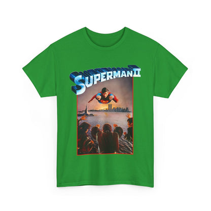 Superman II T-Shirt - Christopher Reeve, Terence Stamp, Sarah Douglas - Vs General Zod, Ursa, Non - Phantom Zone Villains - 1980 Movie Poster - DC Comics
