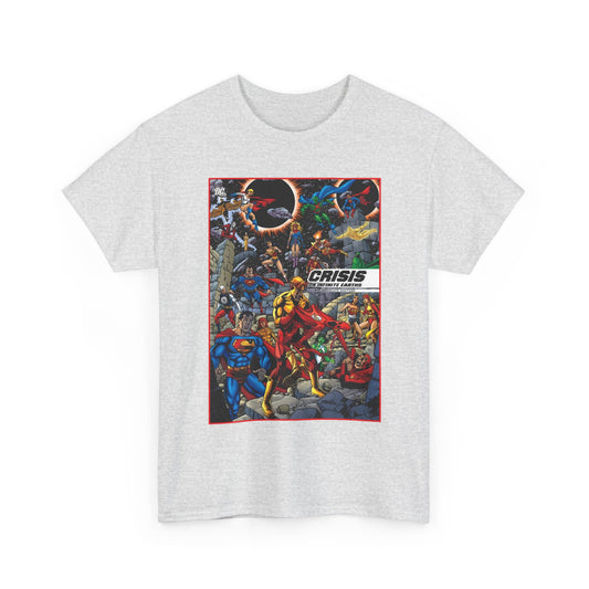 Crisis on Infinite Earths T-Shirt - George Perez Art - Absolute Edition Cover - Flash, Supergirl, Wonder Woman, Kid Flash, Psycho Pirate, Harbinger - DC Comics