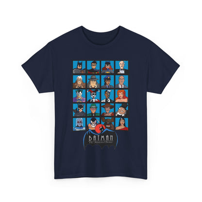 Batman T-Shirt - Animated Series - Harley Quinn, Batgirl, Joker, Bane, Robin, Two-Face, Catwoman, Riddler - Classic TV Cartoon Series