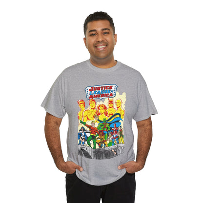 Justice League Detroit T-Shirt - Aquaman, Elongated Man, Zatanna, Vixen, Steel, Martian Manhunter, Vibe, Gypsy