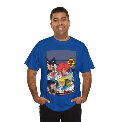 New Teen Titans T-Shirt - George Perez Painted Art - Nightwing, Wonder Girl, Raven, Jericho, Cyborg, Starfire, Changeling - DC Comics