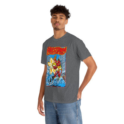 Fury of Firestorm T-Shirt - Pat Broderick Art - Vs Killer Frost - #3 Cover Art - DC Comics
