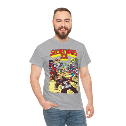 Secret Wars II T-Shirt - John Byrne Art - X-Men, New Mutants, Captain America - The Beyonder - Marvel Comics Series, 1980s