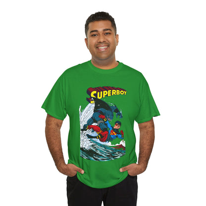 King Shark Vs Superboy T-Shirt - Tom Grummett Art - Connor Kent, Kon-L - Superman Family - DC Comics