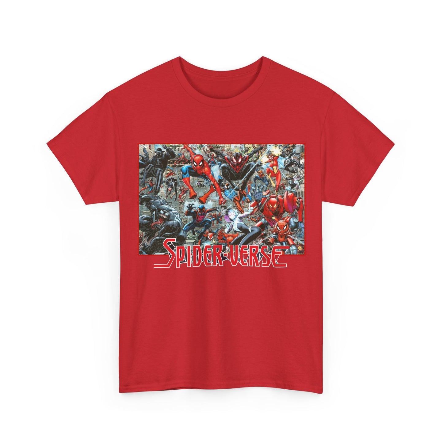 Spider-Verse T-Shirt - Arthur Adams Art - Spider-Man, Venom, Spider-Man 2099, Miles Morales, Spider-Woman - Marvel Comics