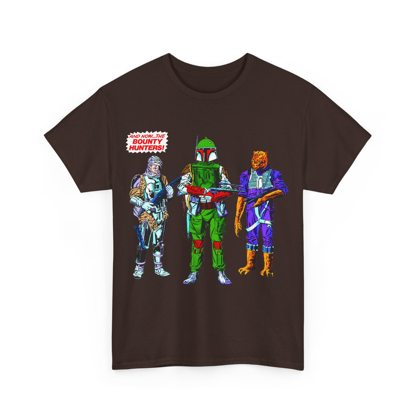 Boba Fett, Bossk, Dengar T-Shirt - Star Wars Bounty Hunters from Empire Strikes Back - Marvel Comics 1980s Art - Alternate Colors