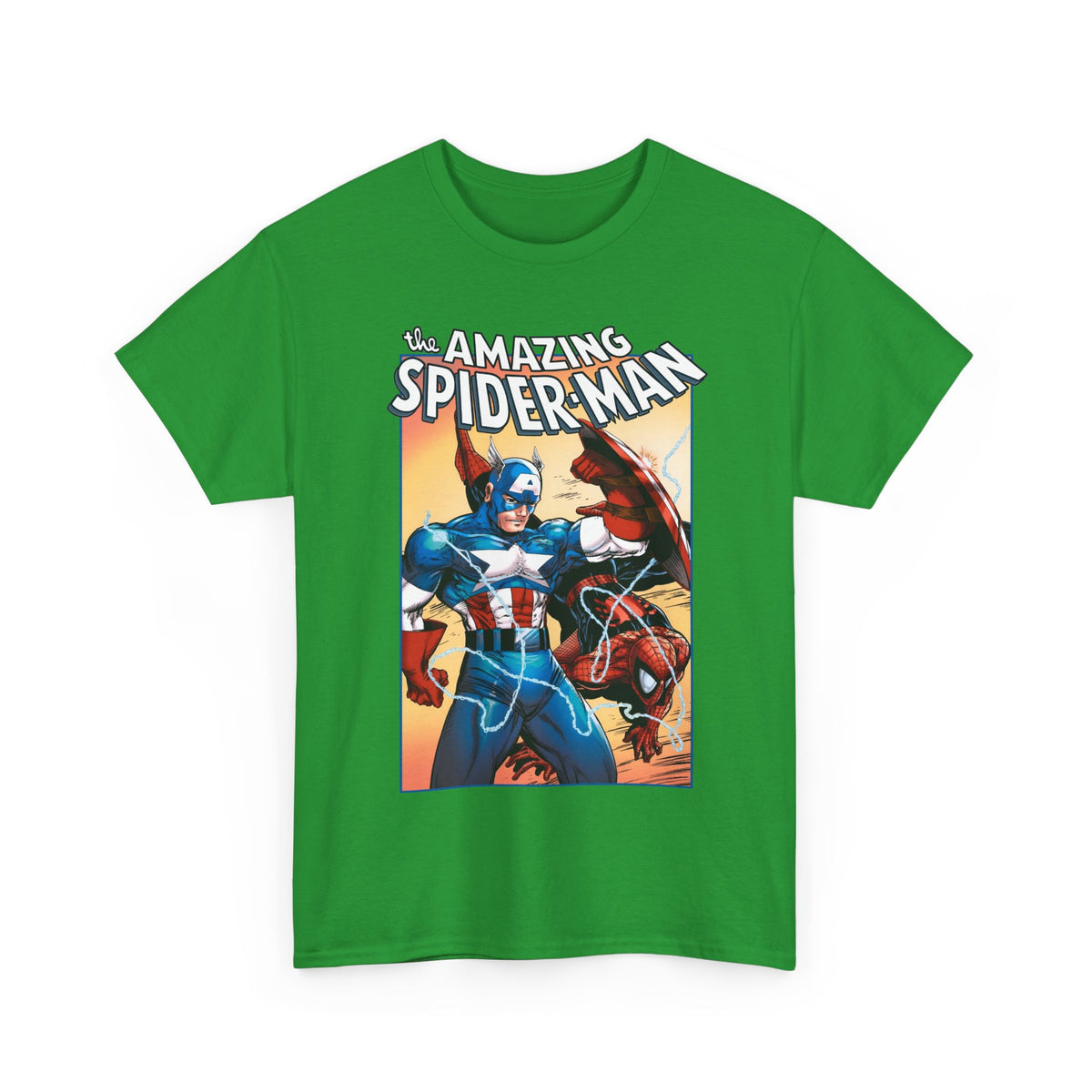 Amazing Spider-Man & Captain America T-Shirt - Todd McFarlane Art - Marvel Comics