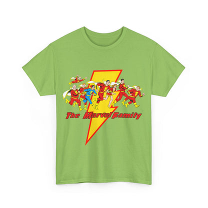 Marvel Family T-Shirt - Shazam - DC Comics - Mary Marvel, Hoppy the Marvel Bunny, Uncle Marvel, Captain Marvel Jr - DC Who's Who Art