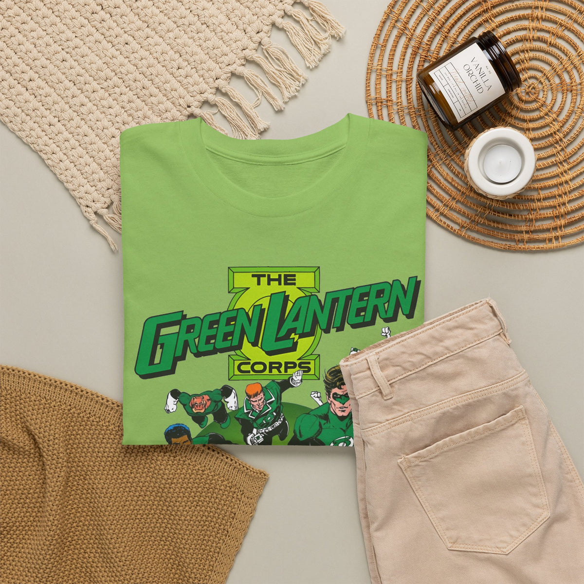 Green Lantern Corps T-Shirt - Joe Staton Art - Hal Jordan, John Stewart, Arisia, Kilowog, Katma Tui - DC Comics