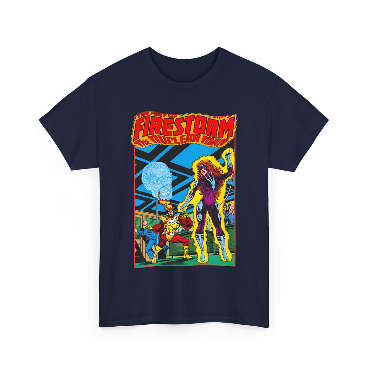 Fury of Firestorm T-Shirt - Pat Broderick Art - Vs Plastique - #7 Cover Art - DC Comics