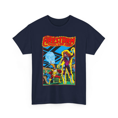 Fury of Firestorm T-Shirt - Pat Broderick Art - Vs Plastique - #7 Cover Art - DC Comics