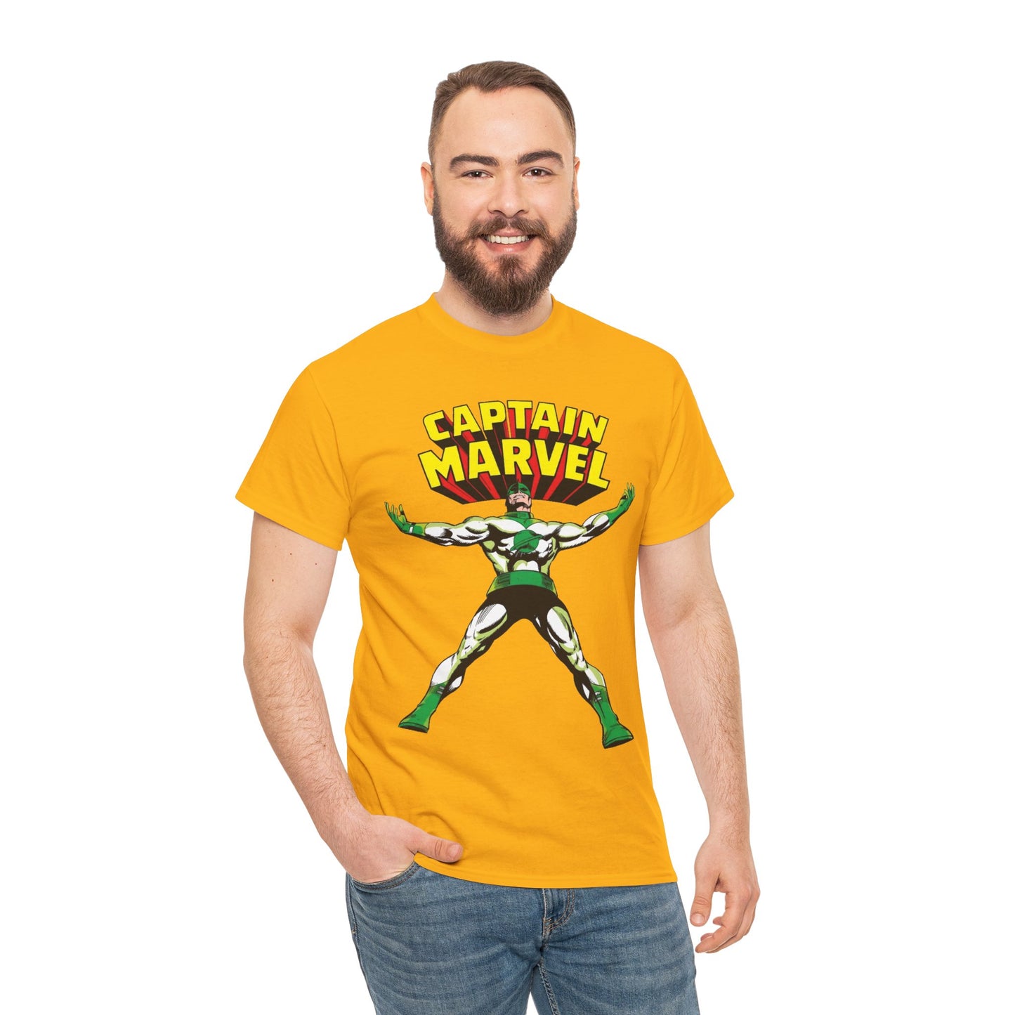 Captain Marvel T-Shirt - Gene Colan Art - #1 Cover Art, 1968 - Marvel Comics