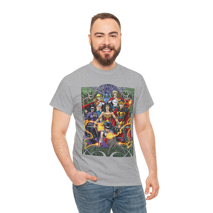 Justice League of Amazons T-Shirt - George Perez Art - Wonder Woman, Zatanna, Supergirl, Power Girl, Huntress, Big Barda - JLA - DC Comics