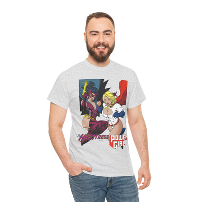 Huntress & Power Girl T-Shirt - Ed Benes Art - Justice Society, JSA, Earth 2 - DC Comics Bronze Age, Pre-Crisis Heroes